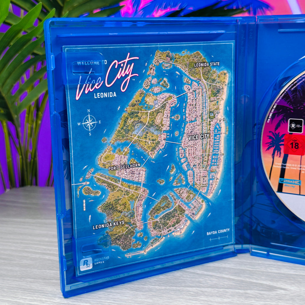 Grand Theft Auto VI (GTA 6) – Custom Replica PS5 Case & Display Disc
