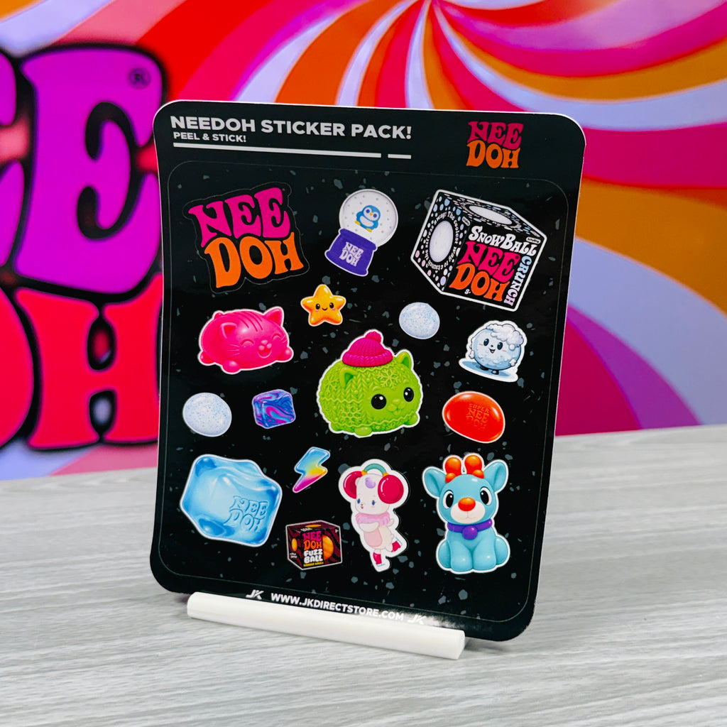 Needoh Snowball Crunch Bundle w/ Sticker Pack