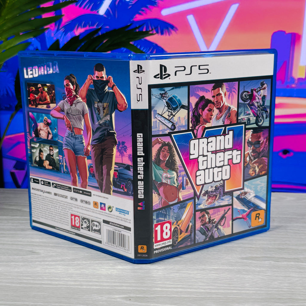 Grand Theft Auto VI (GTA 6) – Custom Replica PS5 Case & Display Disc