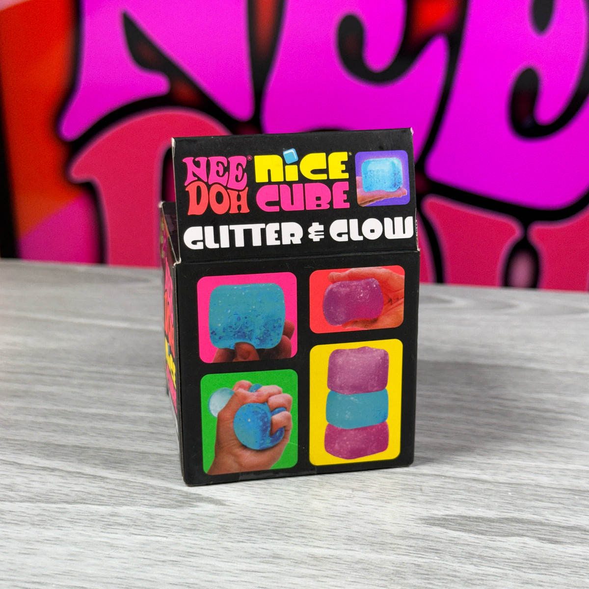 NeeDoh Nice Cube Glitter & Glow