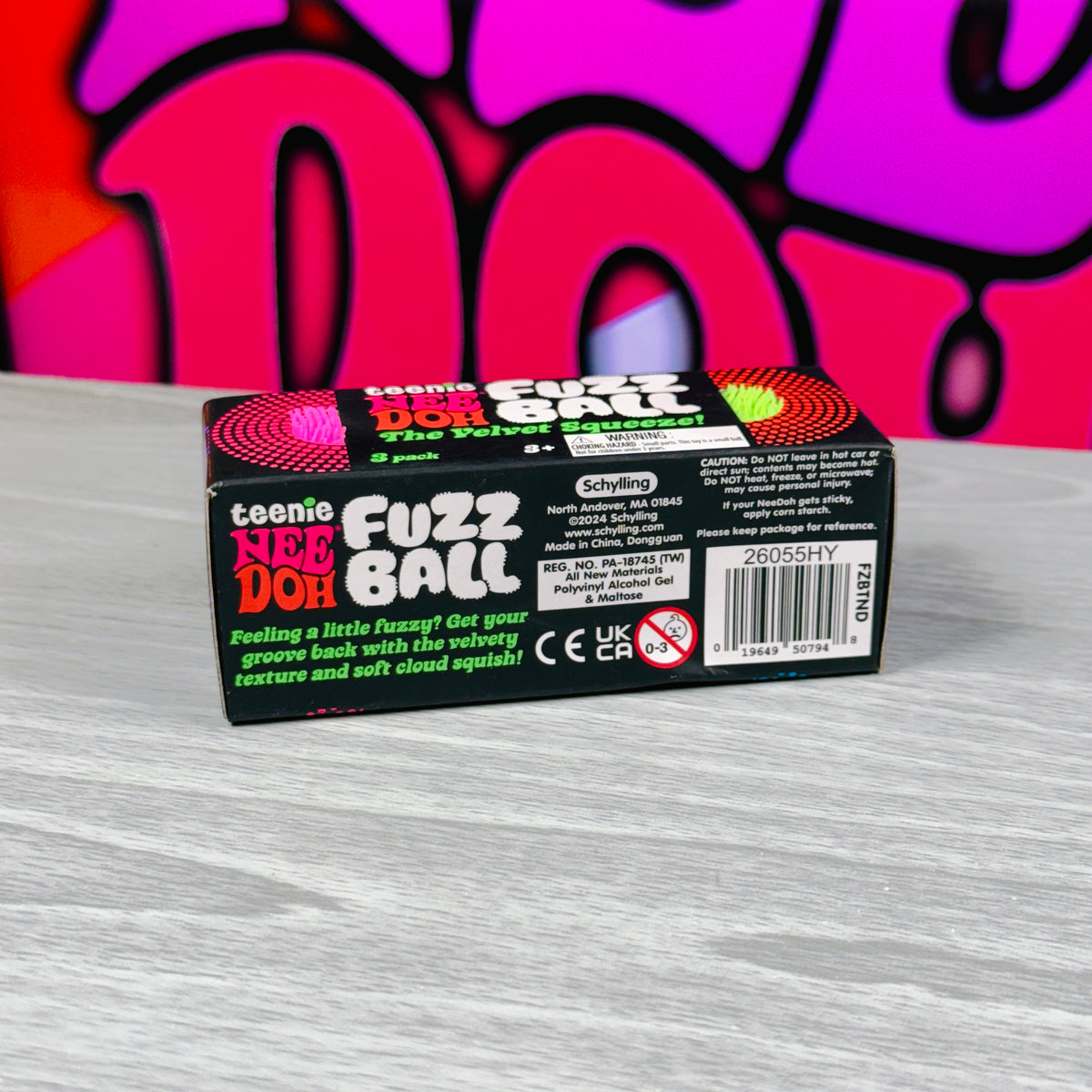 NeeDoh Teenie Fuzz Ball (3 Pack) - Damaged Box