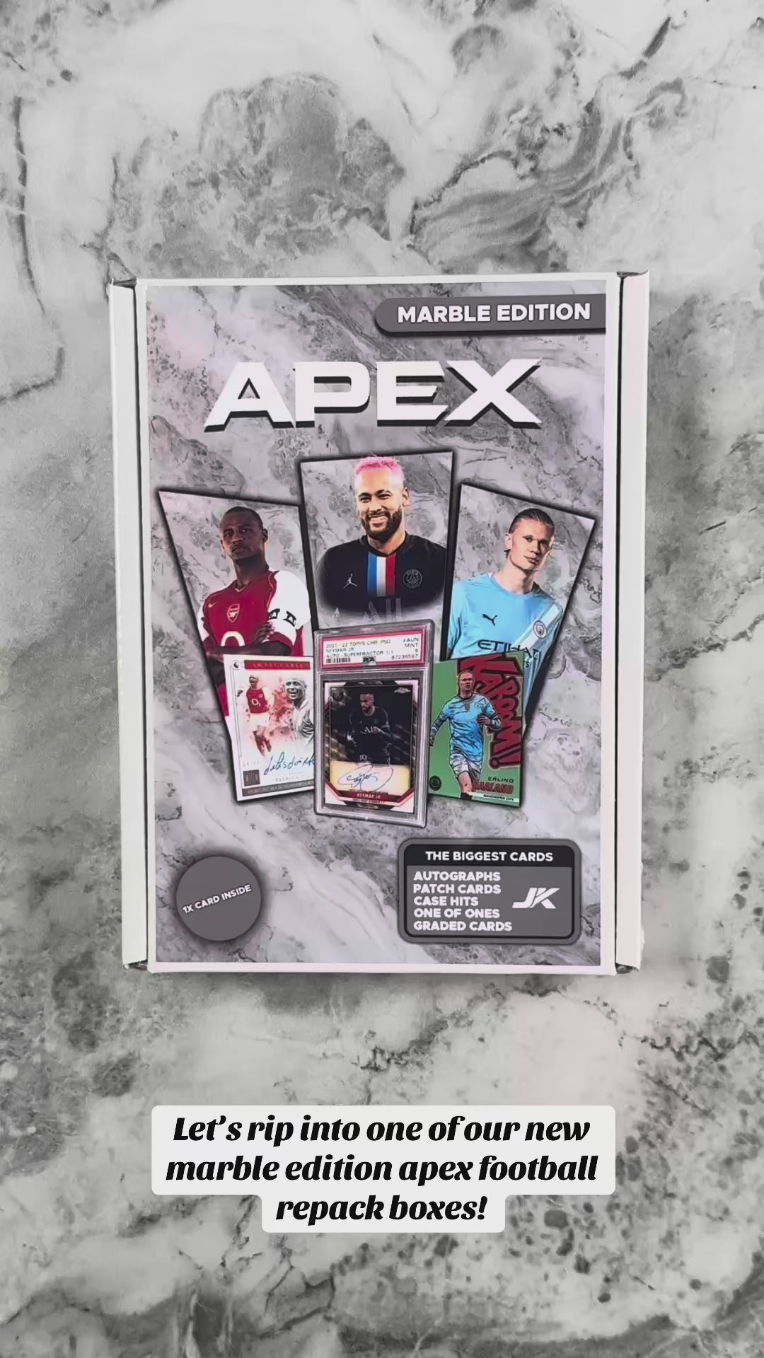 APEX MARBLE EDITION SOCCER FOOTBALL MYSTERY PACK REPACK NEW & SEALED BOX!