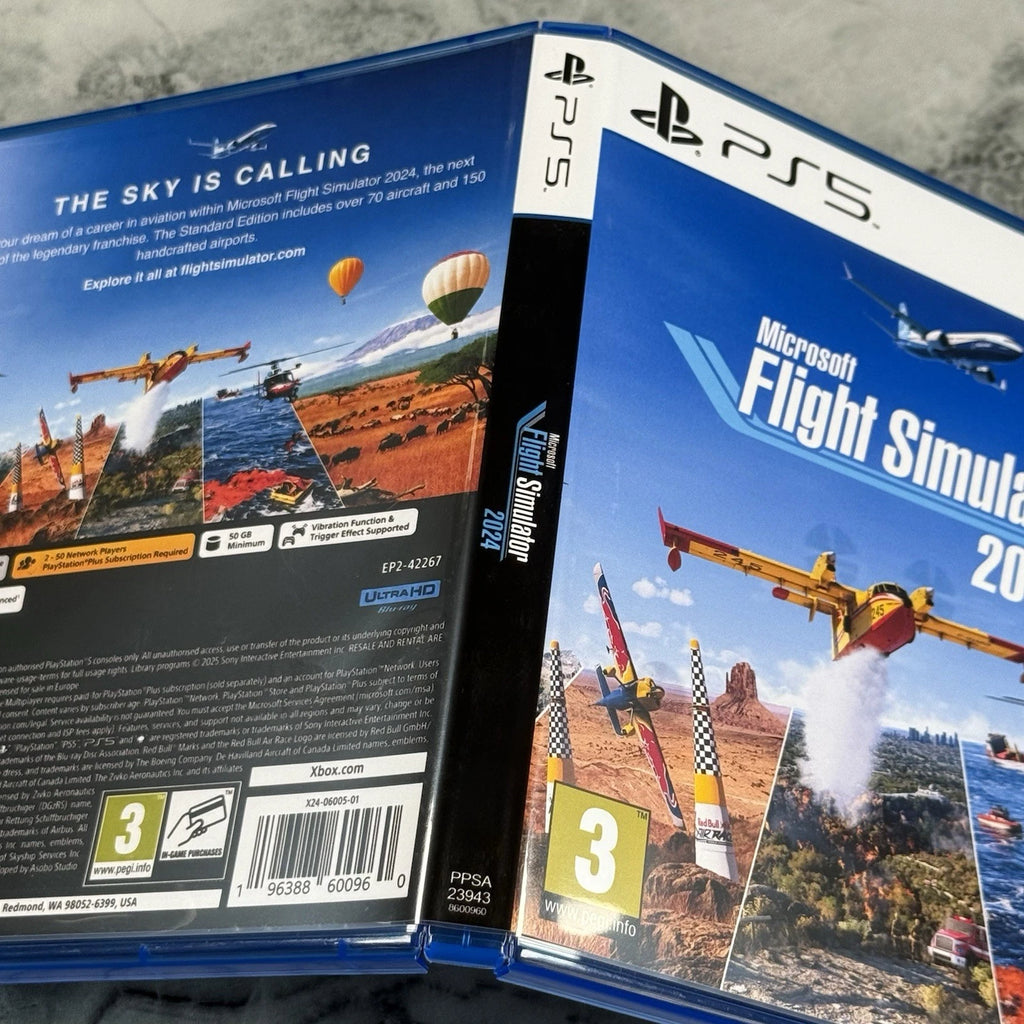 Microsoft Flight Simulator 2024 Sony PlayStation 5 PS5 Replacement Case NO GAME